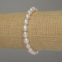 Bracelet with Freshwater Pearls, oval, diameter 8×6 mm ±, length 18 cm (stretch)