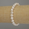 Bracelet with Freshwater Pearls, diameter 9x8mm ±, length 18cm (stretch)