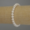 Bracelet with Freshwater Pearls, diameter 8×7mm ±, length 18cm (stretch)