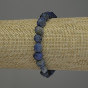 Sodalite Bead Bracelet with Faceted Beads, diameter 9×8mm+, length 18cm± Stretch