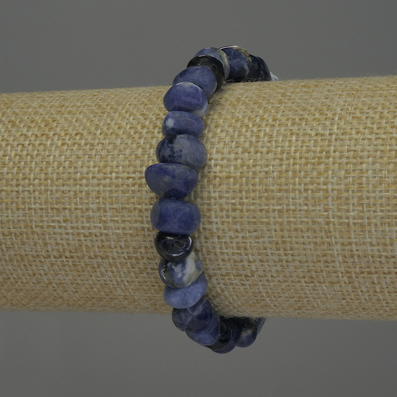 Sodalite Tumbled Bracelet, 6-8×8-10mm, diameter, 18cm± stretch