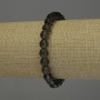Bracelet Smoky Topaz Smooth Bead, diameter 8mm±, length 18cm stretch