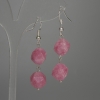 Earrings Emerald Tourmaline multifaceted, diameter 12mm±, length 48mm±