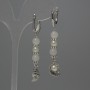 Earrings White Quartz Bead, 6mm diameter ± Pearl Bead (per piece) 6mm±, length 56mm±