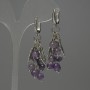 Grapes of Amethyst Bead Earrings 6 mm±, length 55 mm±
