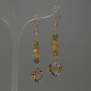 Cit​rine Faceted Cube Earrings, 7mm± Crystal Set in Bezel 12mm±, Length 58mm±
