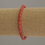 Bracelet Coral (chunk) barrel-shaped, diameter 6x4, 5mm+-, length 18cm stretch