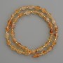 Natural Citrine Beads Faceted Grain 8x6 mm ± with 3 mm+ Seed Beads, Thread Length 40 cm+