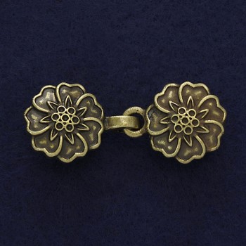 Brooch Clip for Cardigan Bronze Color, diameter 21mm +-, length 52mm+