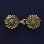 Brooch Clip for Cardigan Bronze Color, diameter 21mm +-, length 52mm+