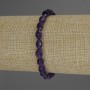 Amethyst Bead Bracelet, faceted seed, diameter 8x5mm, stretchy length 18 cm