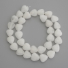 White Quartz Heart Beads 12x12mm+- on Thread, 39cm+ length