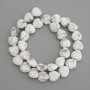 Howlite Beads Heart Shape 12x12 mm on Thread, 39 in length