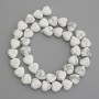 Howlite Beads Heart-shaped Natural Stone, diameter 10x10mm±, on thread, length 39cm+