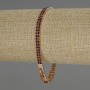 Bracelet Xuping 18K Gold Plated with Red Crystals, 4.5mm thick, length 17-19 cm