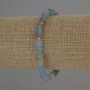 Blue Calcite Bracelet Cylindrical Beads 10×6mm ± with 3mm+ seed beads, length 18cm ± Stretch