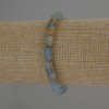 Blue Calcite Bracelet Cylindrical Beads, 9×6 mm diameter, total length 7.1 in (18 cm) stretch