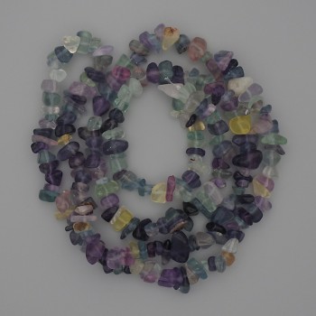 Fluorite Bead Chip, diameter 7-10x3-5mm, length 76cm on thread