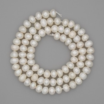 Freshwater Pearl Beads 5x4mm on Thread, 36cm Length