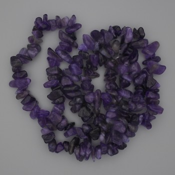 Amethyst Beads Crystal Chips, 10-17×6-9mm, +/- diameter, 80 cm +/- length on fishing line