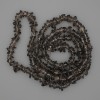 Smoky Topaz Beads, chip shape, diameter 6-10×2-4 mm, length 80 cm on thread