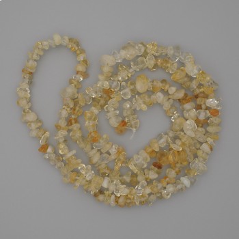 Citrine Bead Chips, 6–10×2–5 mm diameter, 80 cm length on nylon thread
