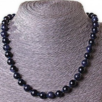 Aventurine Beads (Synthetic) Blue Sand Cairo Night, Smooth Round 12mm, Length ±45cm