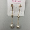 Xuping Pearl Earrings, 8mm diameter, 45mm length, 18K Gold Plating