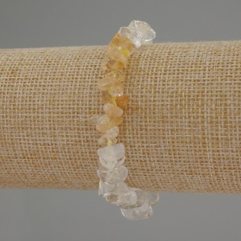 Bracelet Citrine Chip, diameter 4-8×2-4mm +-, length 18cm +-, stretch