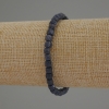 Sapphire Bead-cut Cube Bracelet, diameter 5mm±, length 18cm Stretch