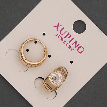 Earrings Xuping Gold Plating 18K and Rhodium 8x14mm+