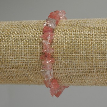 Chalcedony Chip Bracelet, 5-10×2-4 mm diameter, 18 cm length, stretch