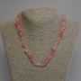 Chalcedony Beads Chip Necklace, diameter 5-10×2-4mm±, length 45cm± with clasp