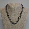 Smoky Topaz Bead Necklace, chip beads, diameter 6-12×3-6mm ±, length 45cm ± with clasp