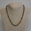 Tiger’s Eye Bead Necklace - Faceted Cube, 5.5mm±, 45cm± with clasp