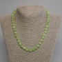 Chrysoprase Necklace with Olivine, Faceted Bead 8x6mm, 3mm Beads+-, 45cm+-, with Clasp