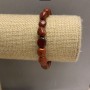 Red Jasper Faceted Bracelet, 10-12×8 mm, elasticized, 18 cm