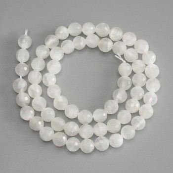 Beads Mountain Crystal Faceted Ball, 6mm dia. ±, 37cm ± length on thread