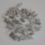 Labradorite Beads Butterfly Tumbled 11-16×6 mm+- Seed Beads 3 mm+- on Thread, 39 cm Length+