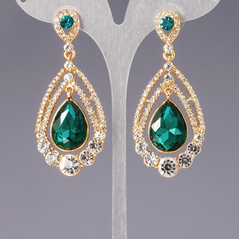 Earrings with crystals "Chandeliers" "Chandeliers" "Ensemble"