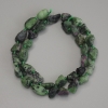 Zoisite Beads Unpolished Stone, 12x10mm diameter +-, thread length 40cm+-
