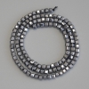 Terahertz Beads Faceted Cube, 3x3 mm, ± diameter, 39 cm ± length on a thread