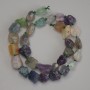 Fluorite Beads, Unprocessed Stone, 9–12×10 mm diameters, 40 cm length on thread