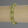 Chrysoprase Olivine Bracelet Faceted Bead, 8mm diameter ±, 18cm length (stretch)