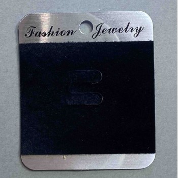 Brooch display card, black velvet, 7×6 cm, black plastic, 100 pcs