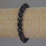 Iolite Bracelet Faceted Round Bead, 8mm diameter, 18cm length, elastic