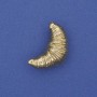 Brooch 'Croissant' in Golden Metal 24x13mm+