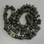 Tiger's Eye Beads, faceted rounds 10-15×5-10 mm +-, thread length 74 cm ± on beading wire