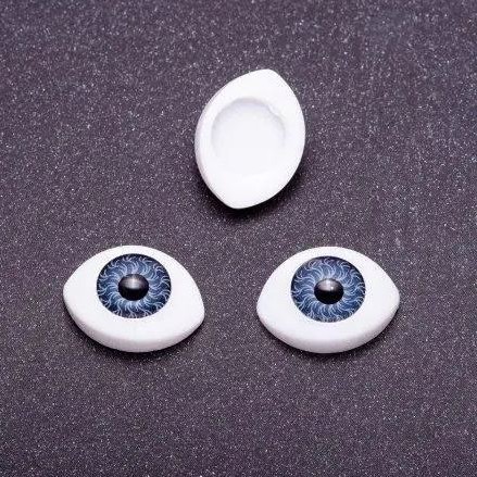 Hardware "Alive Eyes" pair blue pupil, diameter 10mm 19×14mm packaged 20 pairs