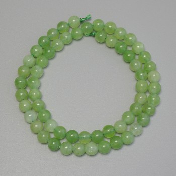 Chrysoprase (Chrysophrase) Beads Smooth Round Bead 6mm Ø on Thread, 37cm+ Length